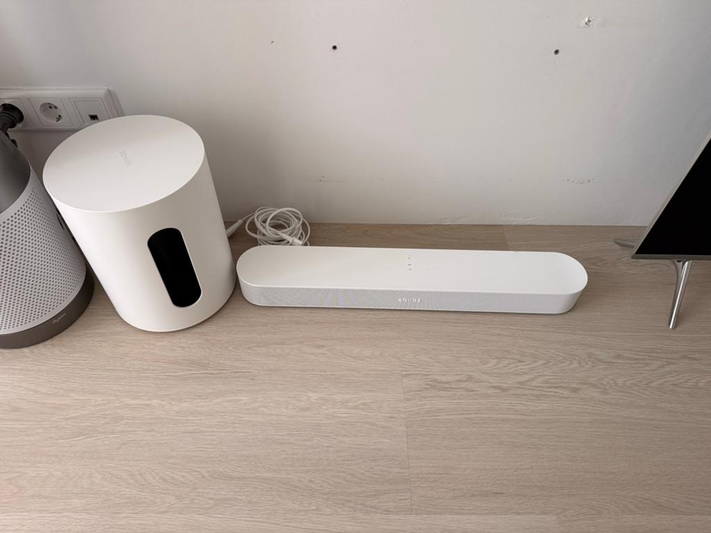 Sonos Beam Gen 2 en Sonos Sub Mini - Wit, Ophalen, Bluetooth, Zo goed als nieuw