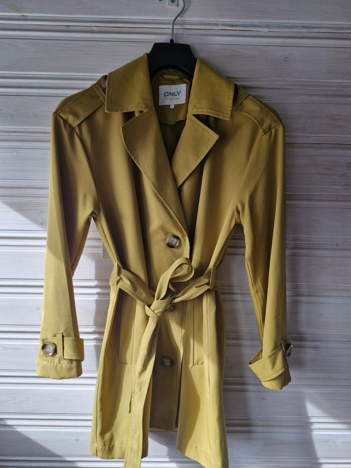 ONLY trenchcoat maat S, Kleding | Dames, Ophalen of Verzenden, Maat 36 (S), Groen, ONLY