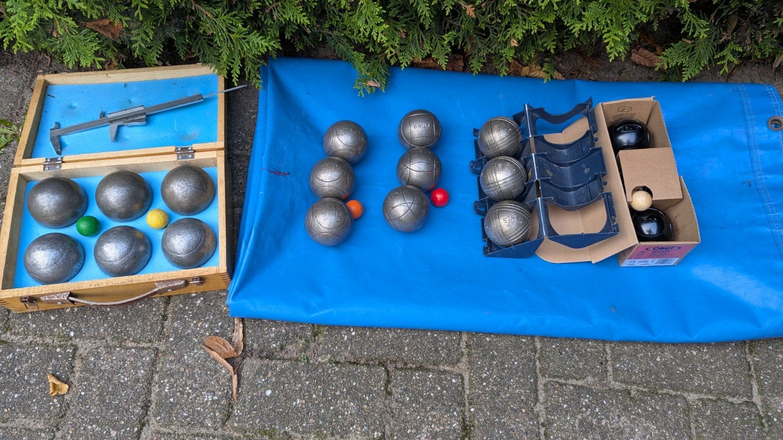 Jeu de boules petanque Obut JB wedstrijd boules 2e hands/new, Ophalen of Verzenden, Gebruikt