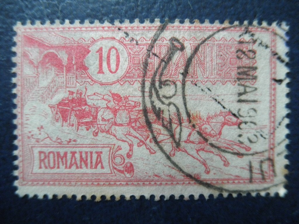 Postzegels Roemenië 1903 postkoets nr. 149 - cw. € 3,00., Ophalen of Verzenden, Overige landen, Gestempeld