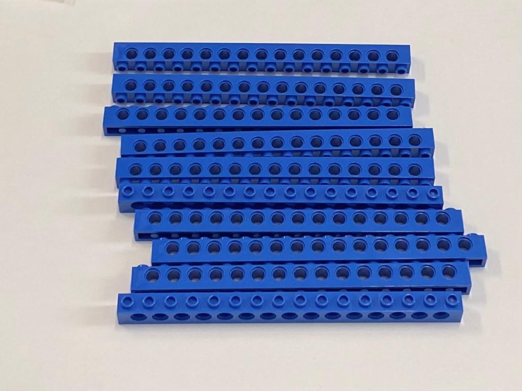 Partij 10x nieuwe 1x16 Lego Technic balken, diverse kleuren, Ophalen of Verzenden, Nieuw, Losse stenen, Lego