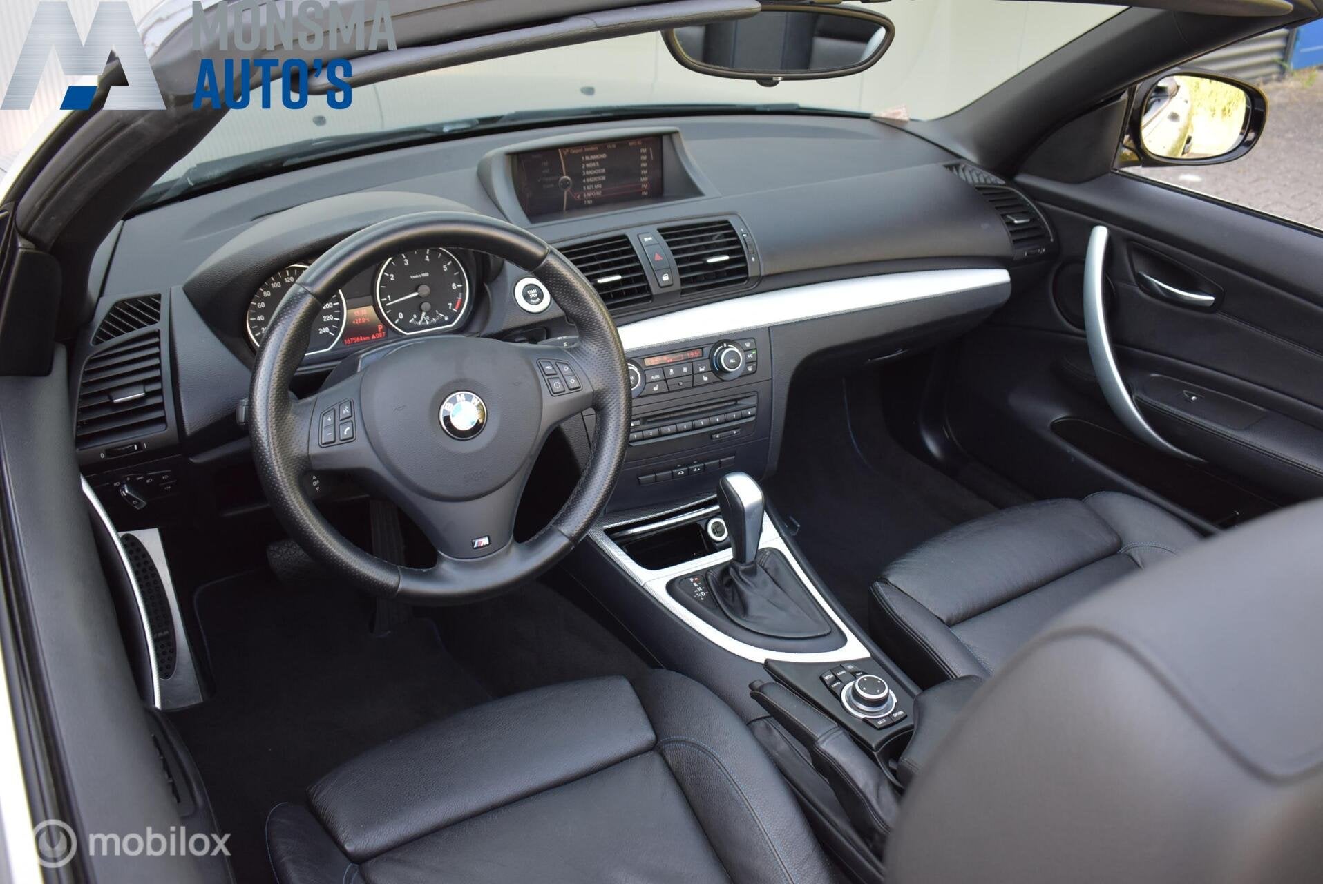 BMW 118i AUT. Cabrio M-Sport Edition Spacegrau Xenon Navi Cl, Auto's, Euro 5, Achterwielaandrijving, Zwart, Cabriolet