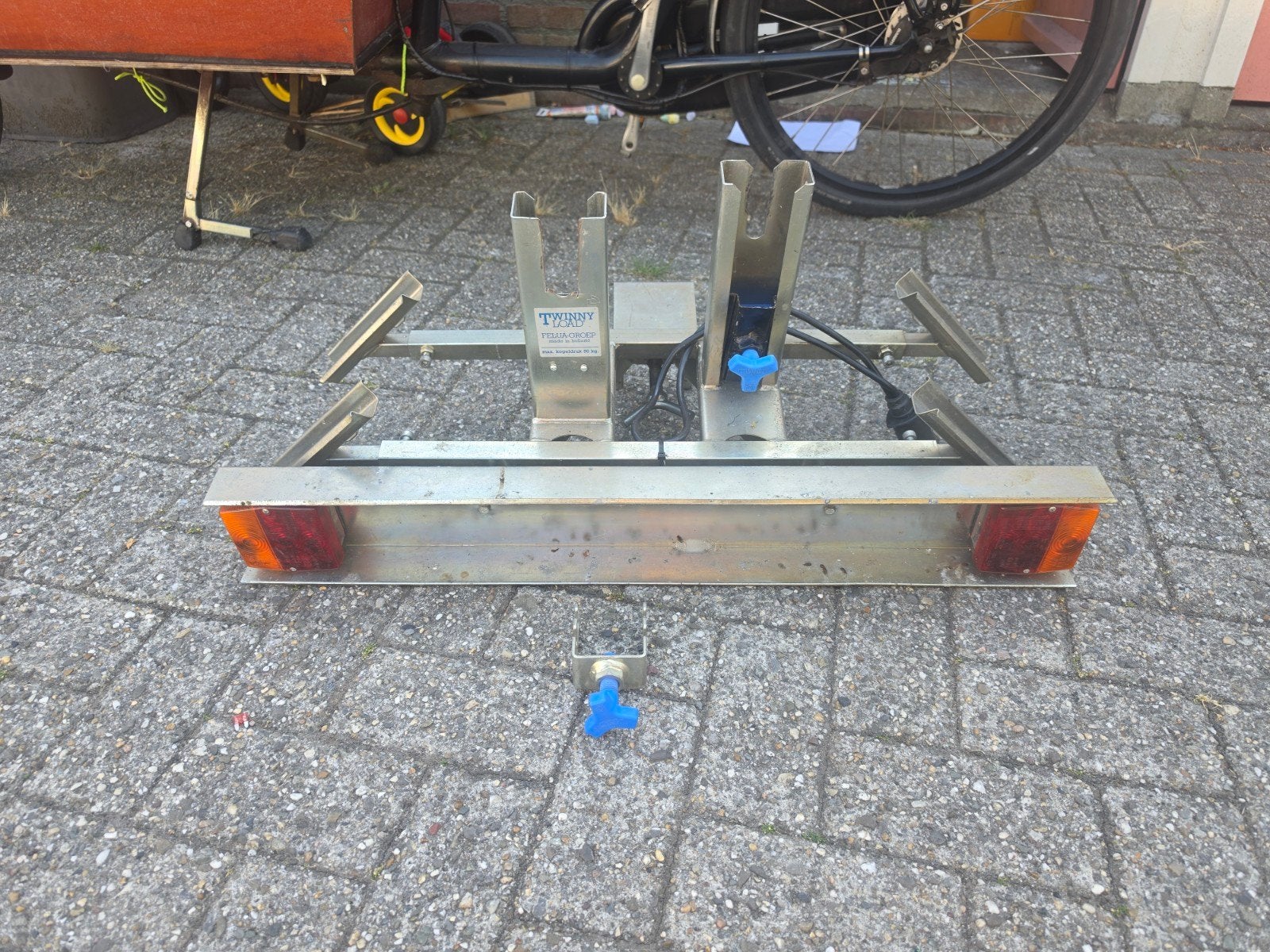 Twinny Load fietsendrager trekhaak 2 fietsen met verlichting, Ophalen of Verzenden, Gebruikt, Trekhaakdrager