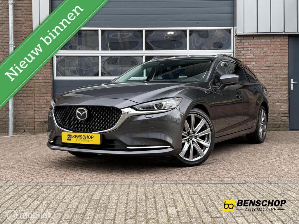 Mazda 6 Sportbreak 2.5 SkyActiv-G 194 Luxury Schuifdak Navi, Auto's, 4 cilinders, 6 sportbreak, 1451 kg, Leder