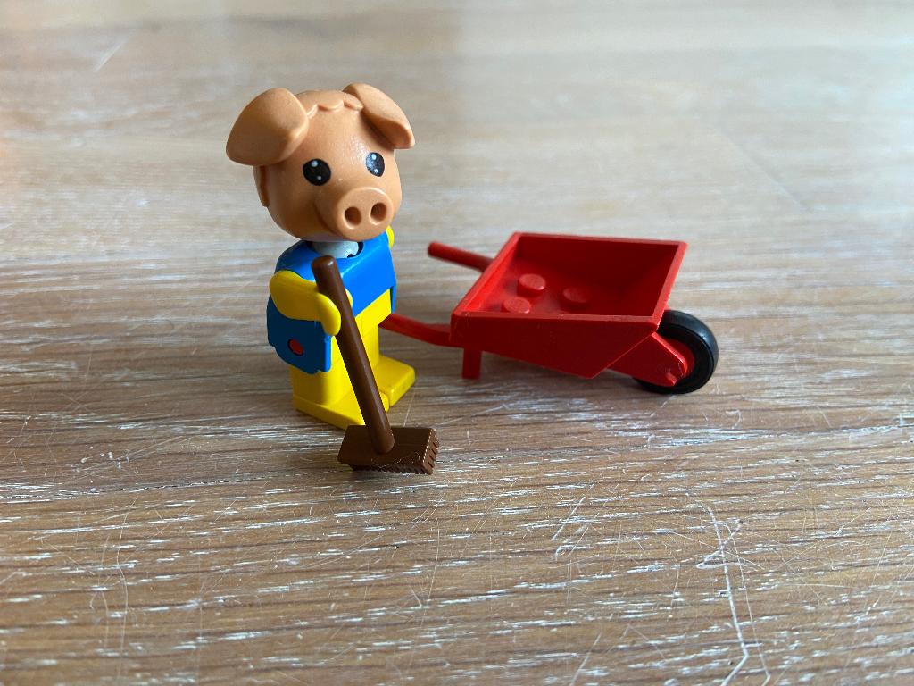 Fabuland Lego 325; Percy Pig's kruiwagen (1979), Overige thema's, Lego, Ophalen of Verzenden, Zo goed als nieuw