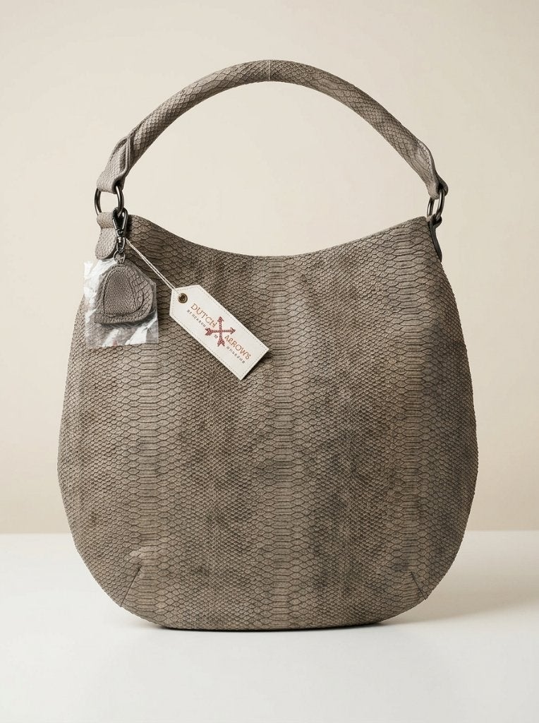 Dutch Arrows | Leren dames schoudertas, handtas, Ophalen of Verzenden, Nieuw, Grijs, Leer