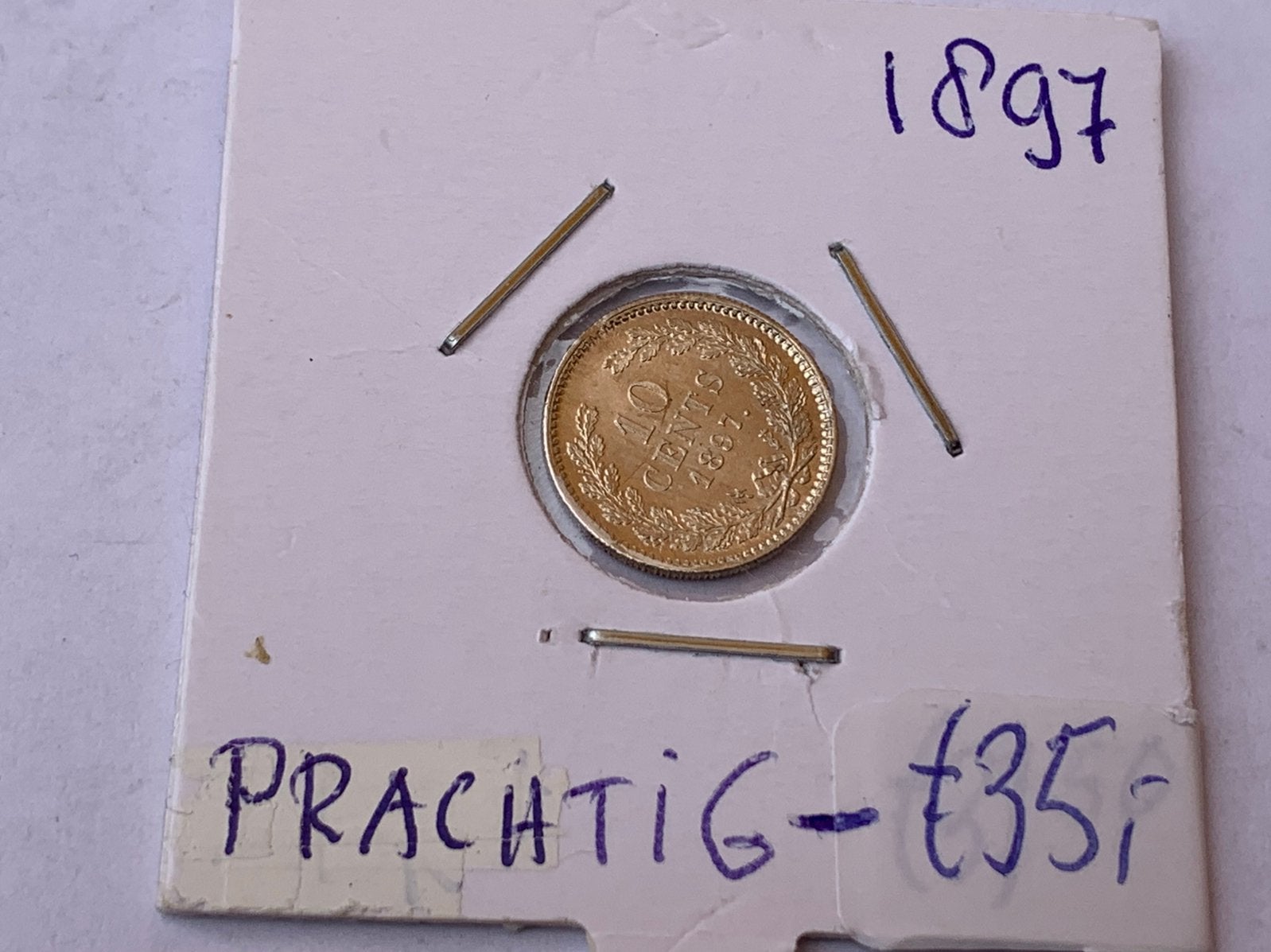 Zilveren 10 cent 1897 wilhelmina prachtig, Ophalen of Verzenden, Koningin Wilhelmina, 10 cent