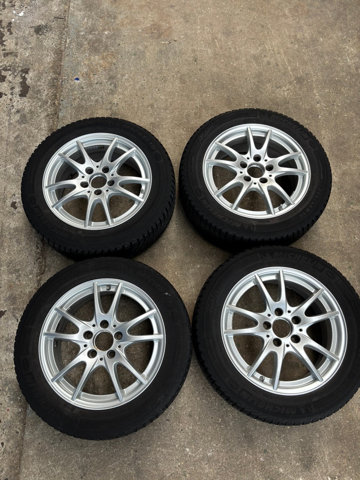 Mercedes-benz velgenset 205/55 R16, Auto-onderdelen, Ophalen, Gebruikt, 16 inch, Banden en Velgen