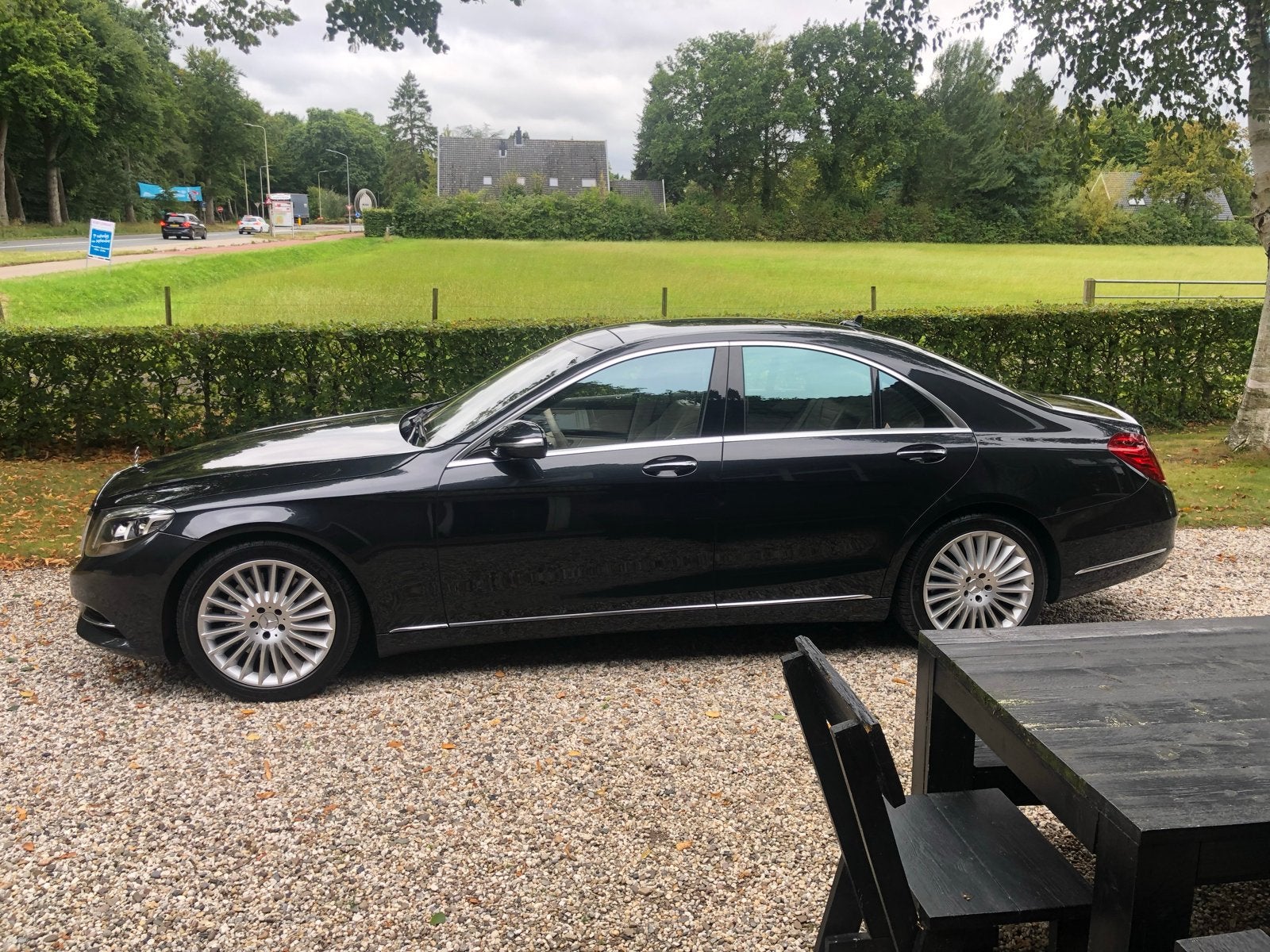 Mercedes-Benz S-Klasse S 500 Aut7 Kort 2013 Zwart, Auto's, Achterwielaandrijving, 8 cilinders, Zwart, 11 km/l