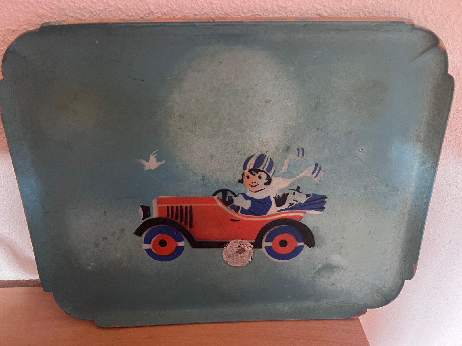 Antiek kind speelgoed  dienblad  ong 30x 20 cm, Antiek en Kunst, Ophalen of Verzenden