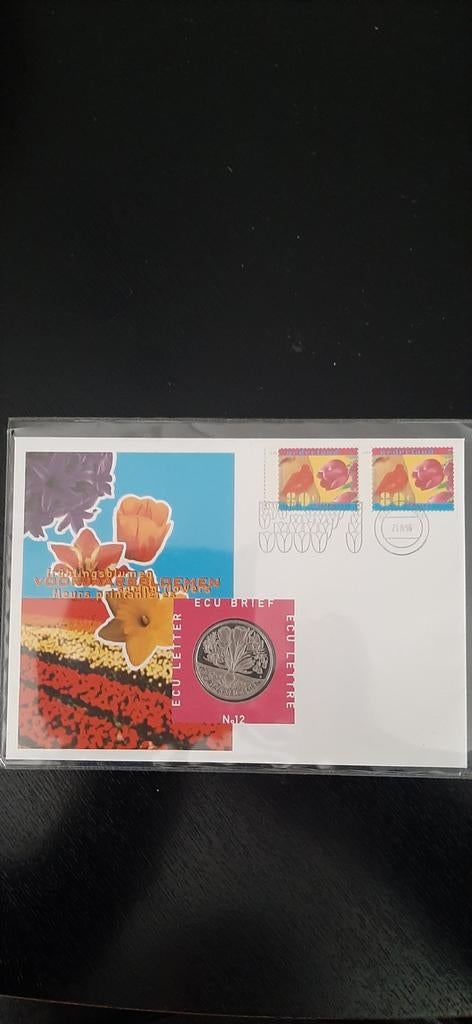 Ecu brief voorjaarsbloemen, Postzegels en Munten, Ophalen of Verzenden, Brief