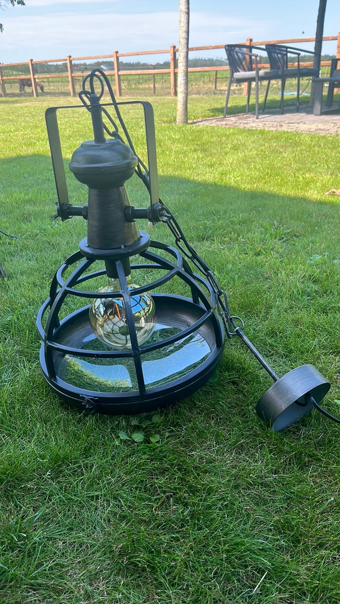 Industriële hanglamp, Ophalen, Gebruikt