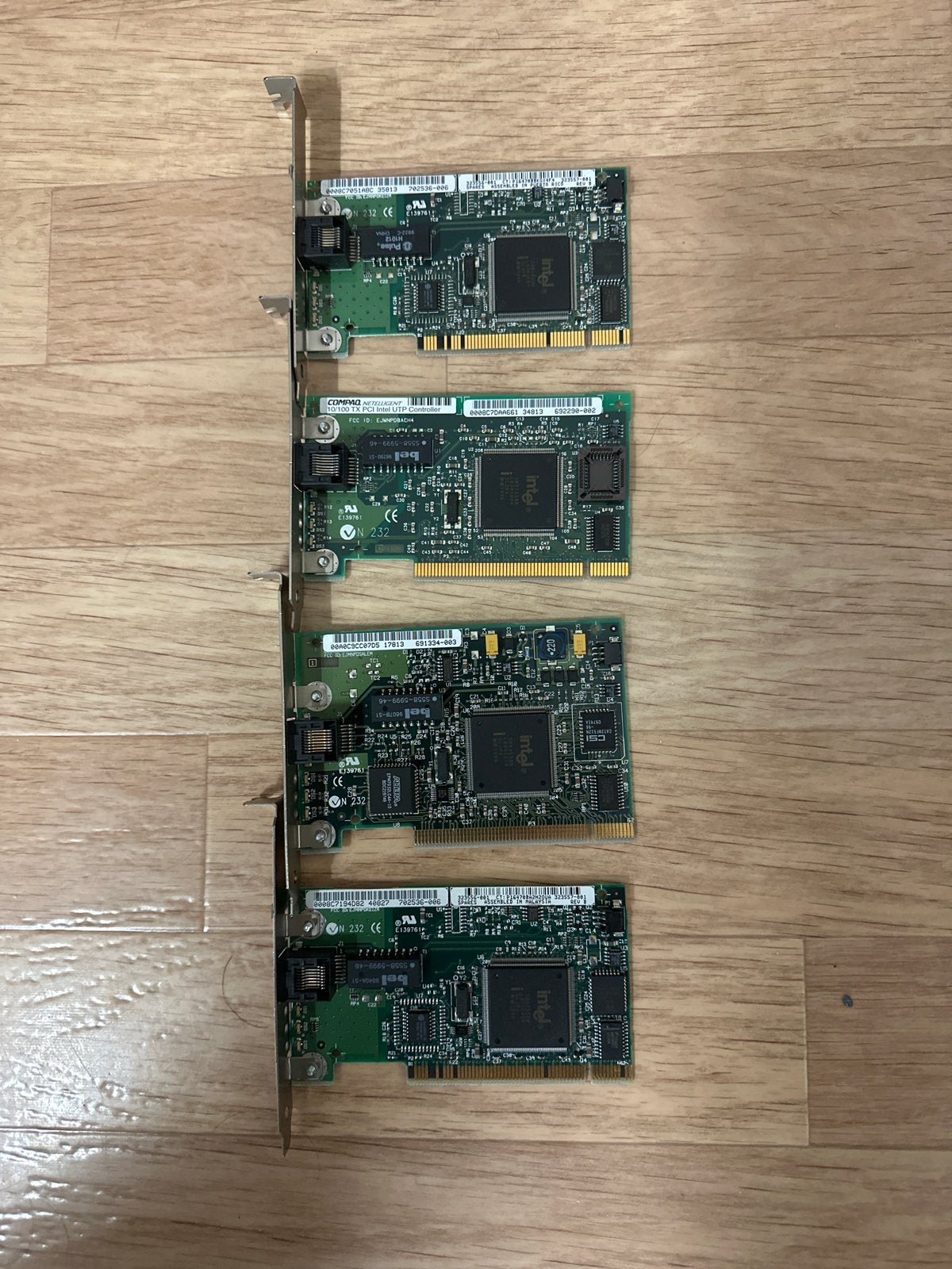 4x Intel Pro/100 S Desktop Adapter Netwerkkaarten, Computers en Software, Ophalen of Verzenden, Gebruikt, Intern