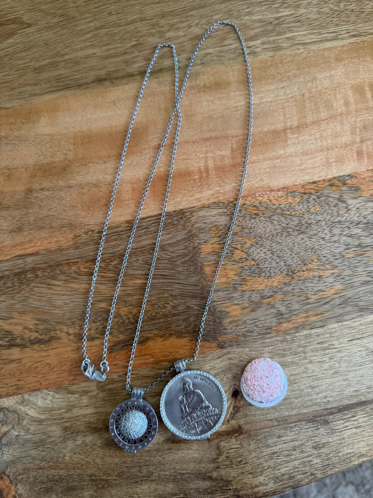 MY iMenso zilveren ketting met twee hangers, Sieraden, Tassen en Uiterlijk, Kettingen, Zo goed als nieuw, Zilver, Met hanger, Ophalen