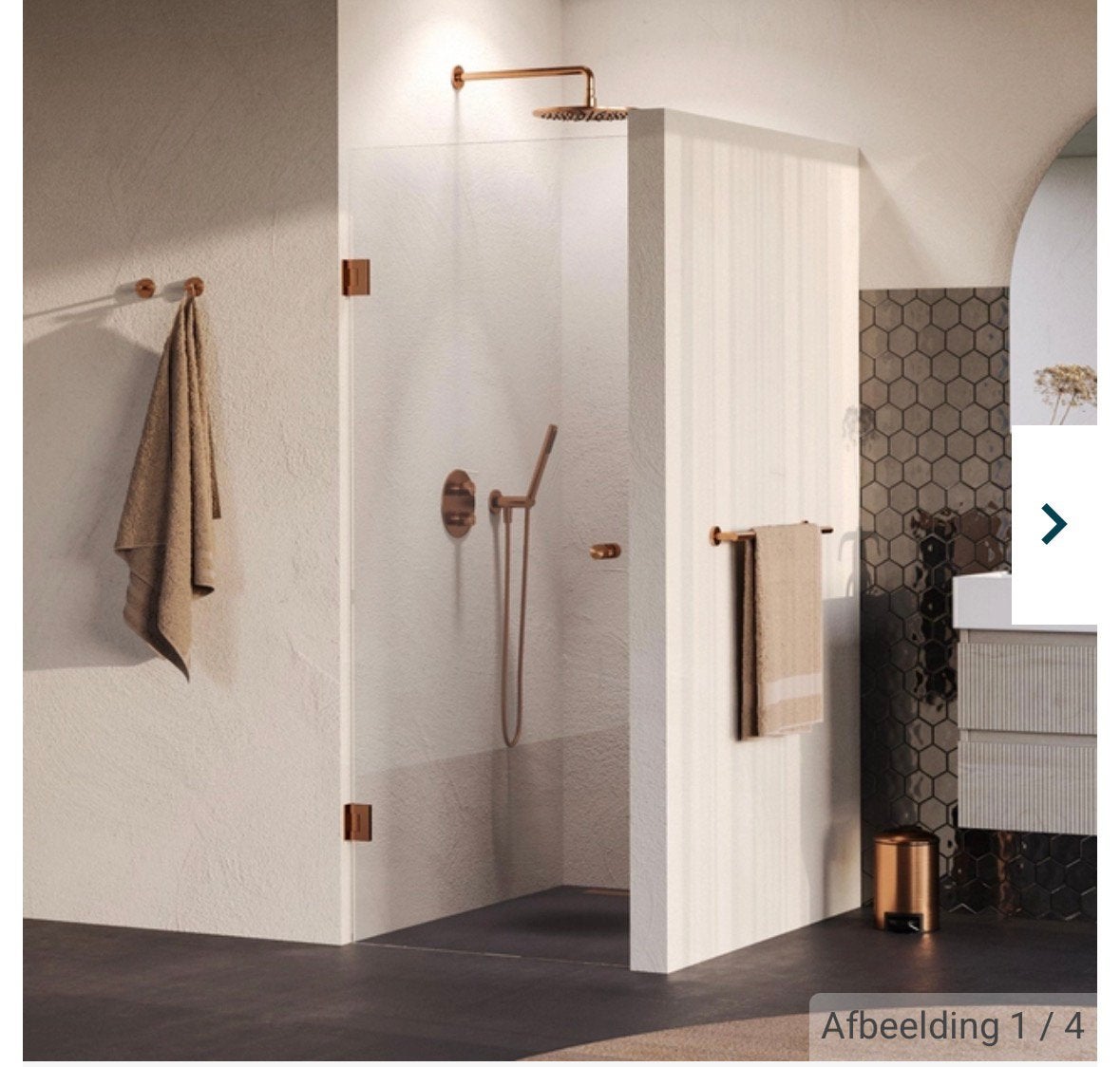 NIEUW Brauer void douchedeur geborsteld koper  70x200, Huis en Inrichting, Ophalen, Nieuw