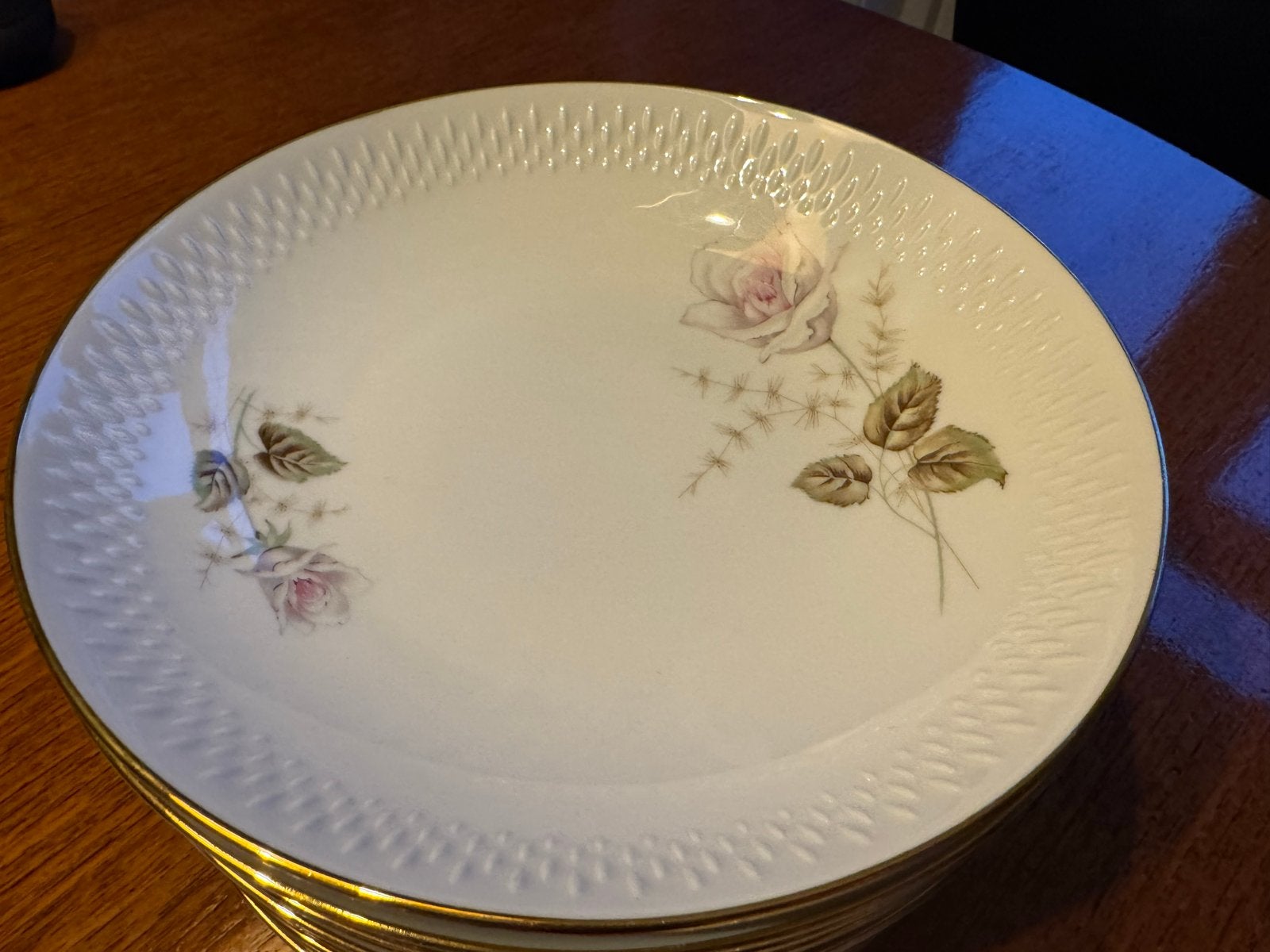 Edelstein Bavaria porseleinen borden met bloemen motief, Antiek en Kunst, Ophalen