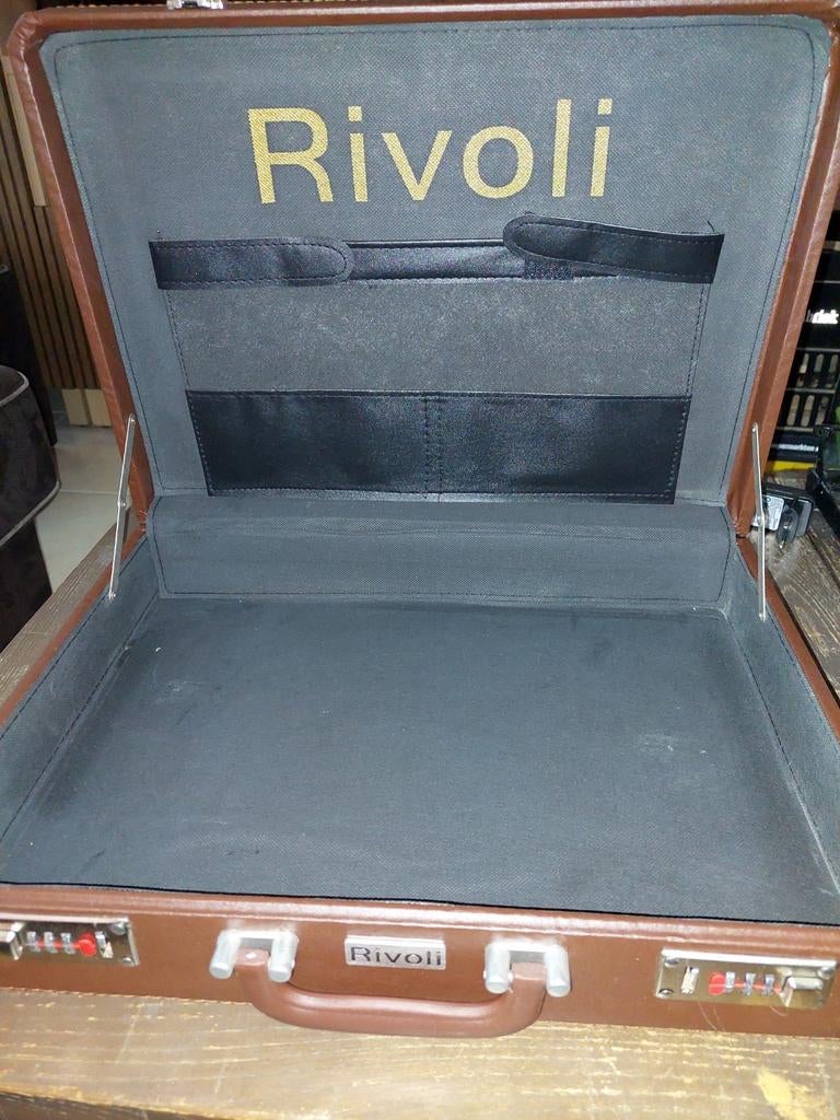 Vintage Rivoli Aktetas met Cijferslot, Sieraden, Tassen en Uiterlijk, Koffers, Gebruikt, 50 tot 60 cm, Slot, Leer