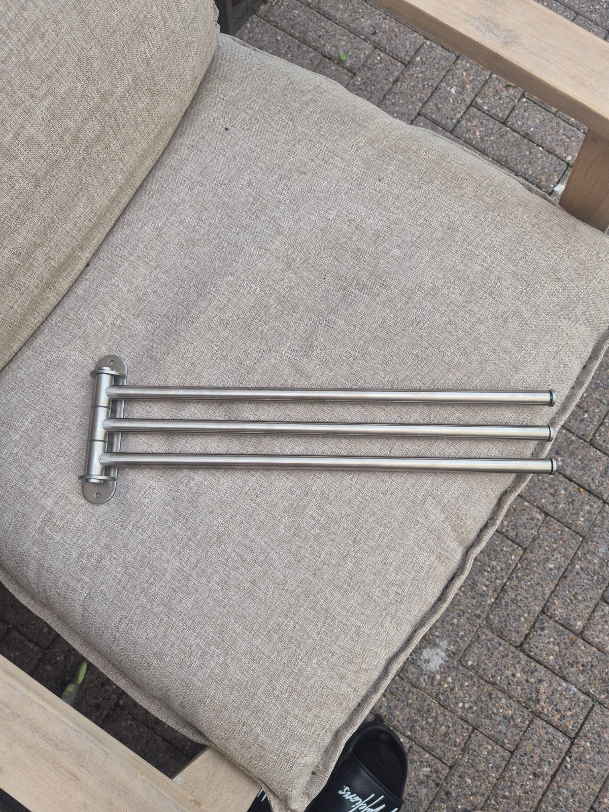 RVS handdoekenrek met 3 zwenkbare armen, Huis en Inrichting, Badkamer | Badtextiel en Accessoires, Ophalen of Verzenden
