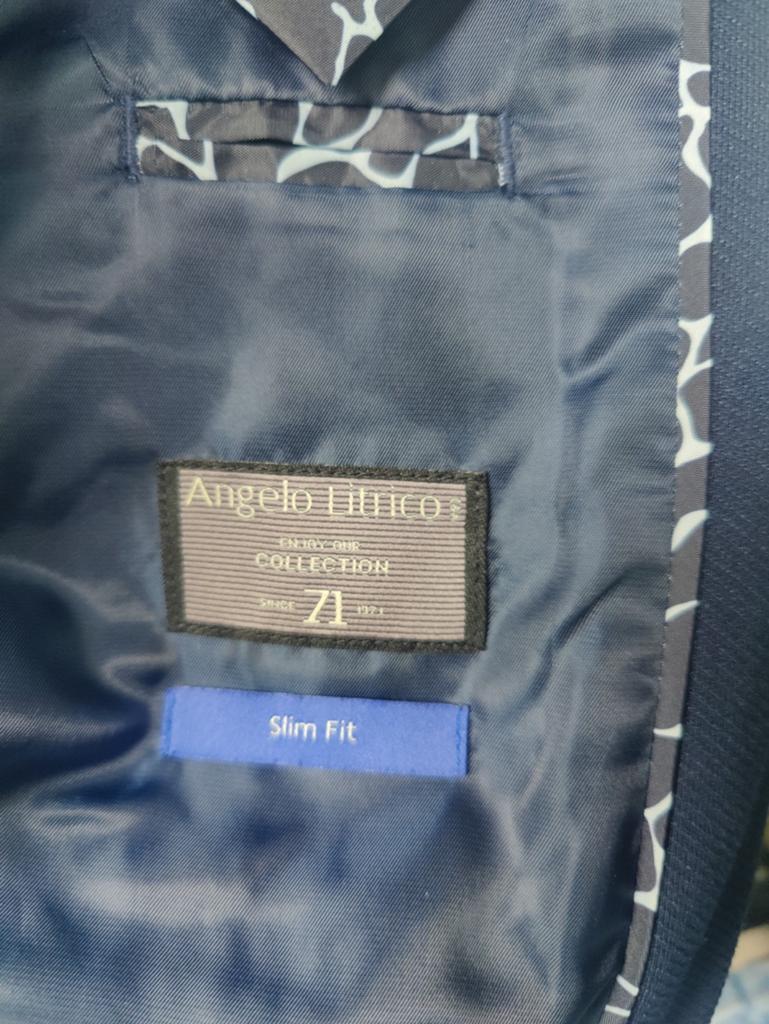 Heren blazer Angelo Litrico Slim Fit XXL blauw, Ophalen, Blauw, Angelo Litrico, Overige maten