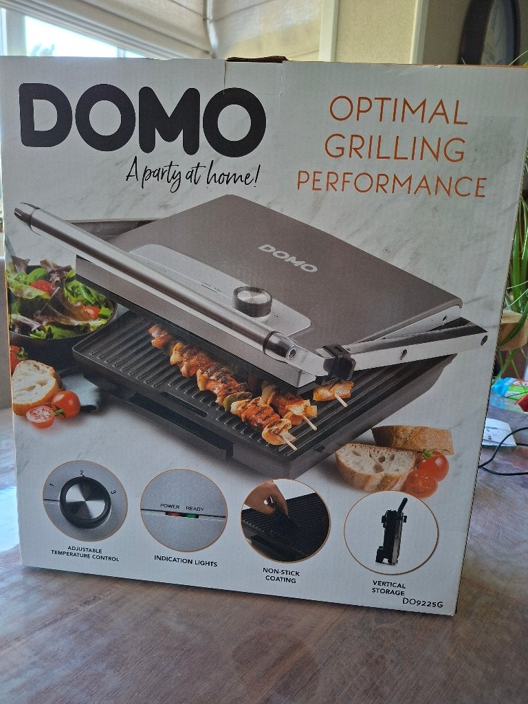 Domo grill/tosti ijzer type DG9225G, Overige typen, Nieuw, Ophalen of Verzenden, Metaal