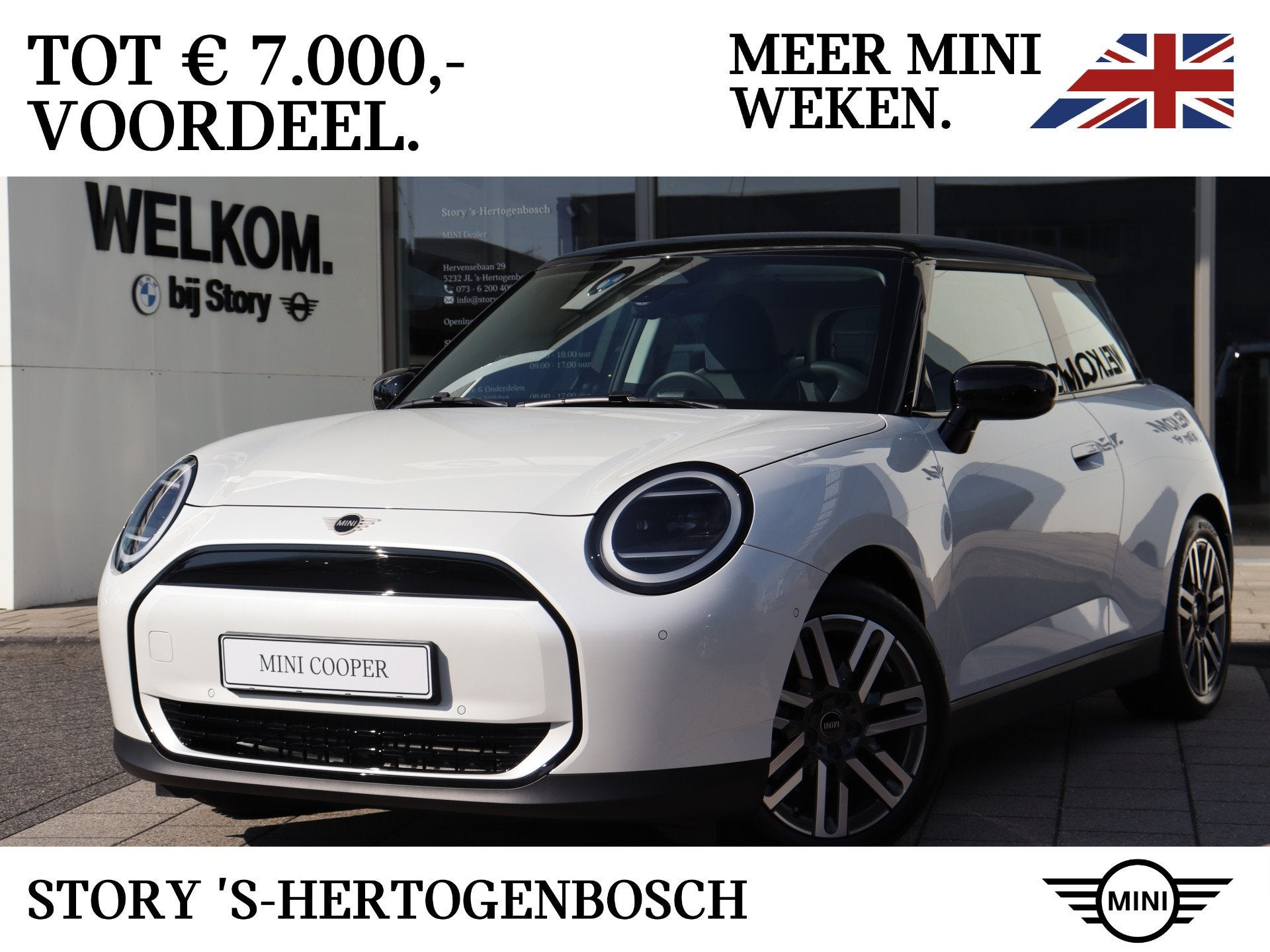 MINI Hatchback Cooper E / Classic / Pakket S / Classic / Pak, Auto's, Dealer onderhouden, Stof, Zwart, 4 stoelen