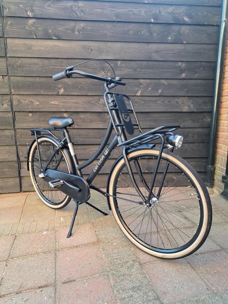 Cortina U4 damesfiets 50cm mat zwart, Fietsen en Brommers, Fietsen | Dames | Omafietsen, 50 tot 53 cm, Ophalen, Zo goed als nieuw