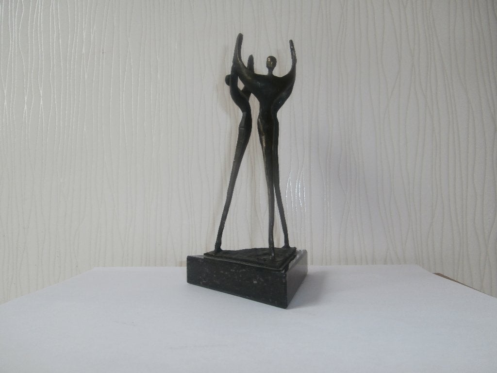 Brons Beeld van Corry Ammerlaan ,, Samenwerking op Niveau ,,, Verzamelen, Ophalen of Verzenden, Zo goed als nieuw, Mens
