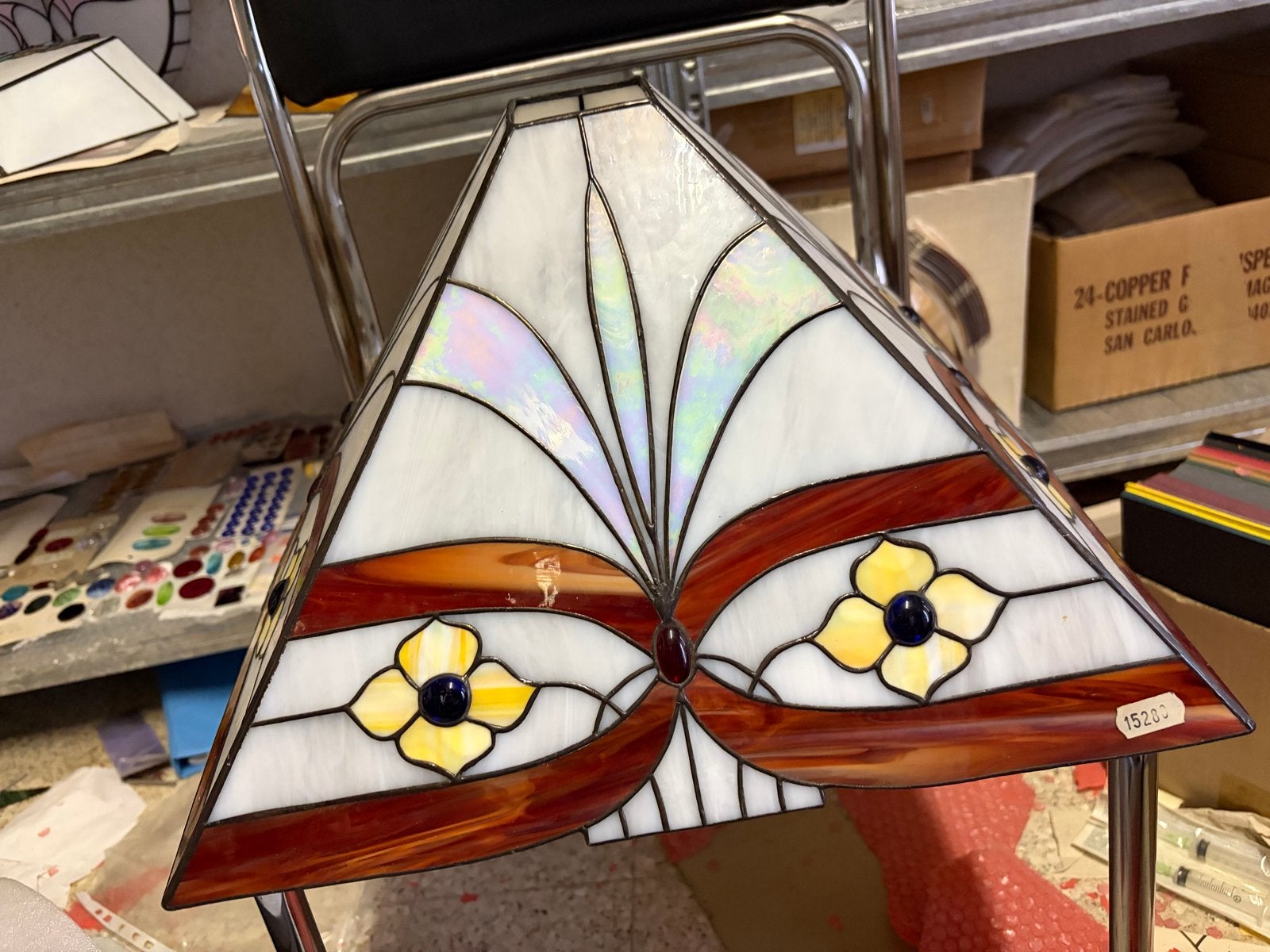 Prachtige Grote Tiffany Lampenkap Art Nouveau – 45cm, Ophalen of Verzenden