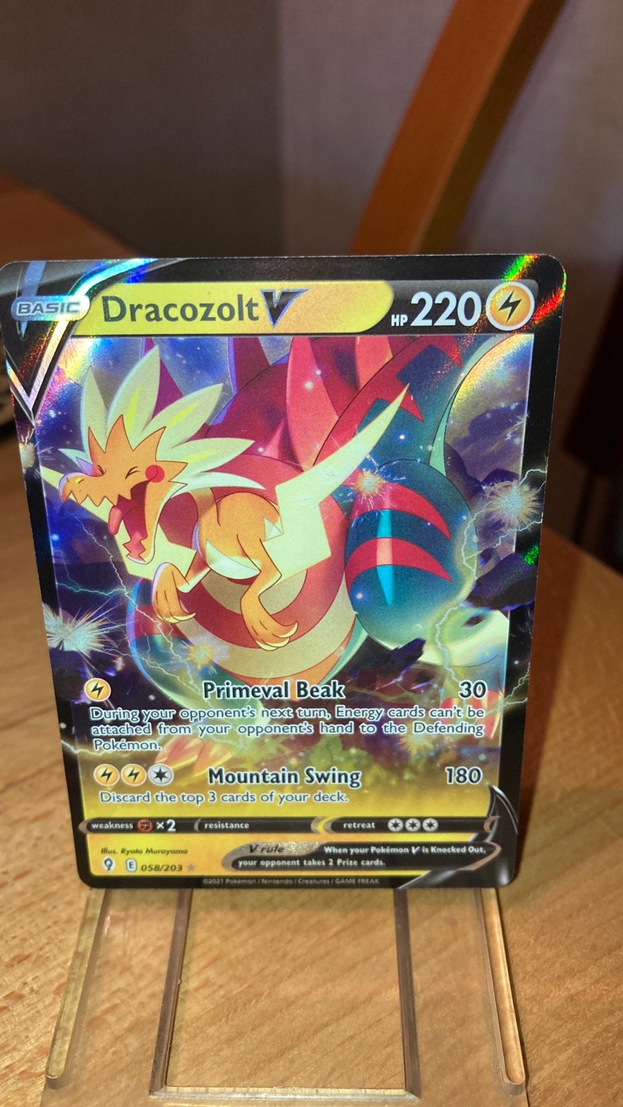 Pokemon Dracozolt V 58/203 Evolving Skies 3,00 euro, Ophalen of Verzenden, Zo goed als nieuw