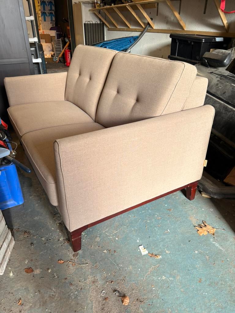 Nieuwe Prominent 2-zits bank beige 150 cm, Ophalen, 150 tot 200 cm, Tweepersoons, 75 tot 100 cm