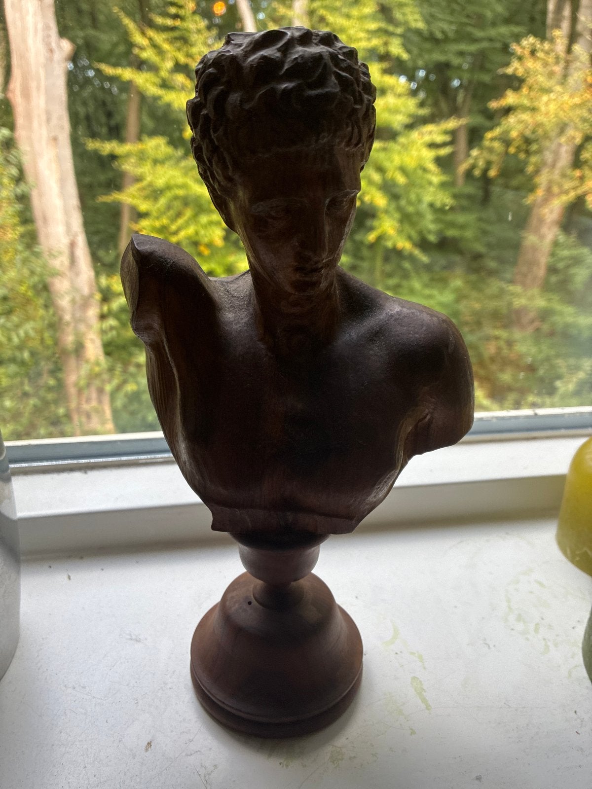Antieke Houten Buste - Klassieke Kunst Sculptuur, Antiek en Kunst, Buste, Ophalen of Verzenden, Handgemaakt, 20 - 50 cm
