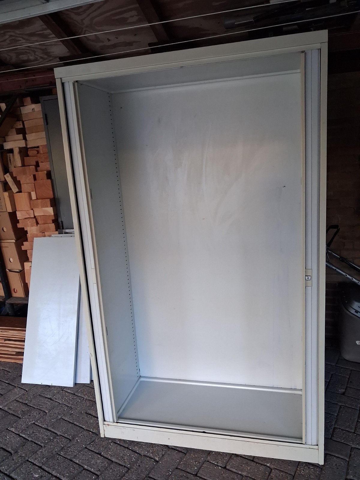 Roldeurkast, archiefkast., Ophalen, Gebruikt, 100 tot 150 cm, Metaal