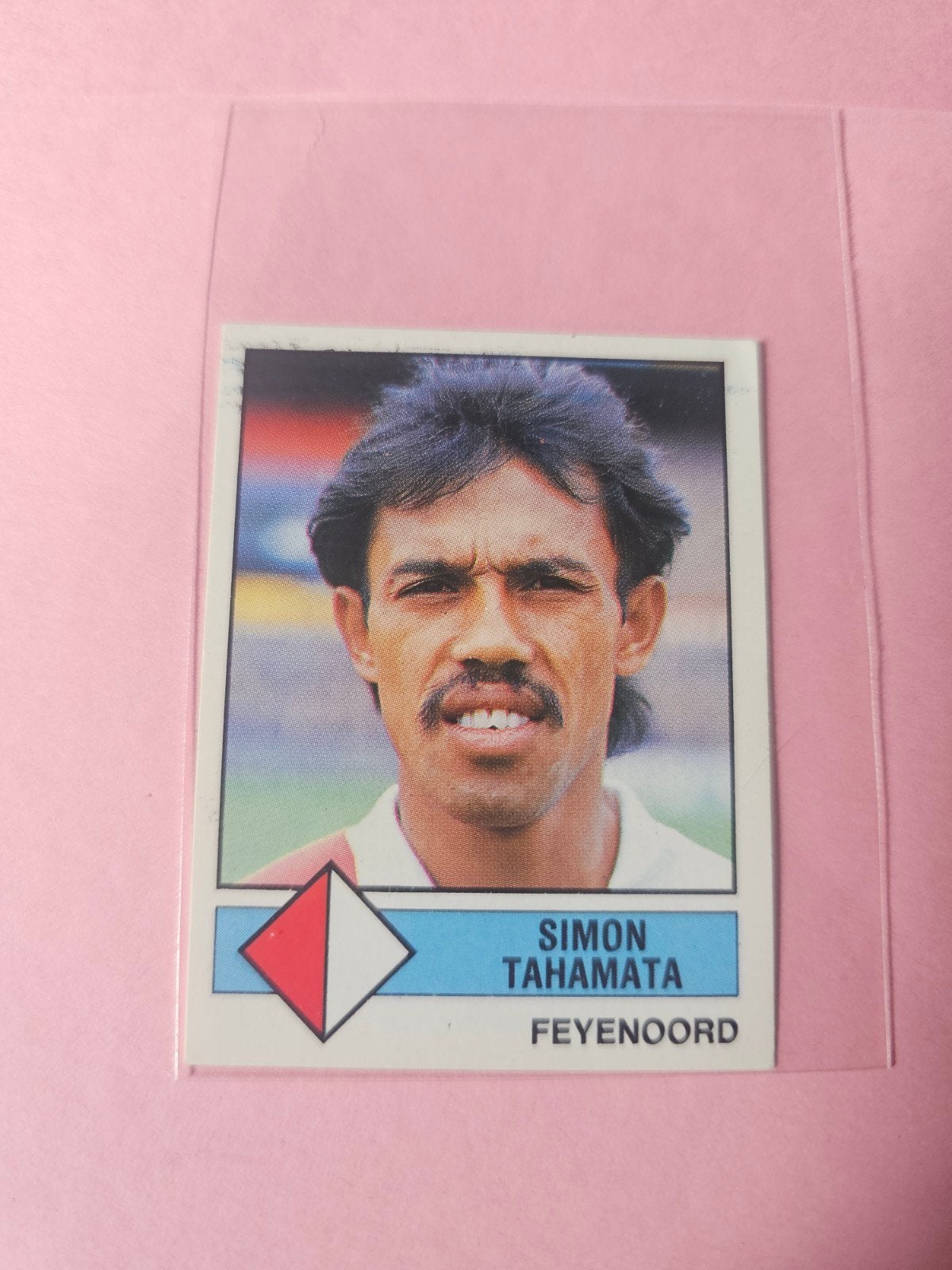 Panini Voetbal 87 - Simon Tahamata - Feyenoord, Verzamelen, Ophalen of Verzenden, Gebruikt, Feyenoord, Poster, Plaatje of Sticker
