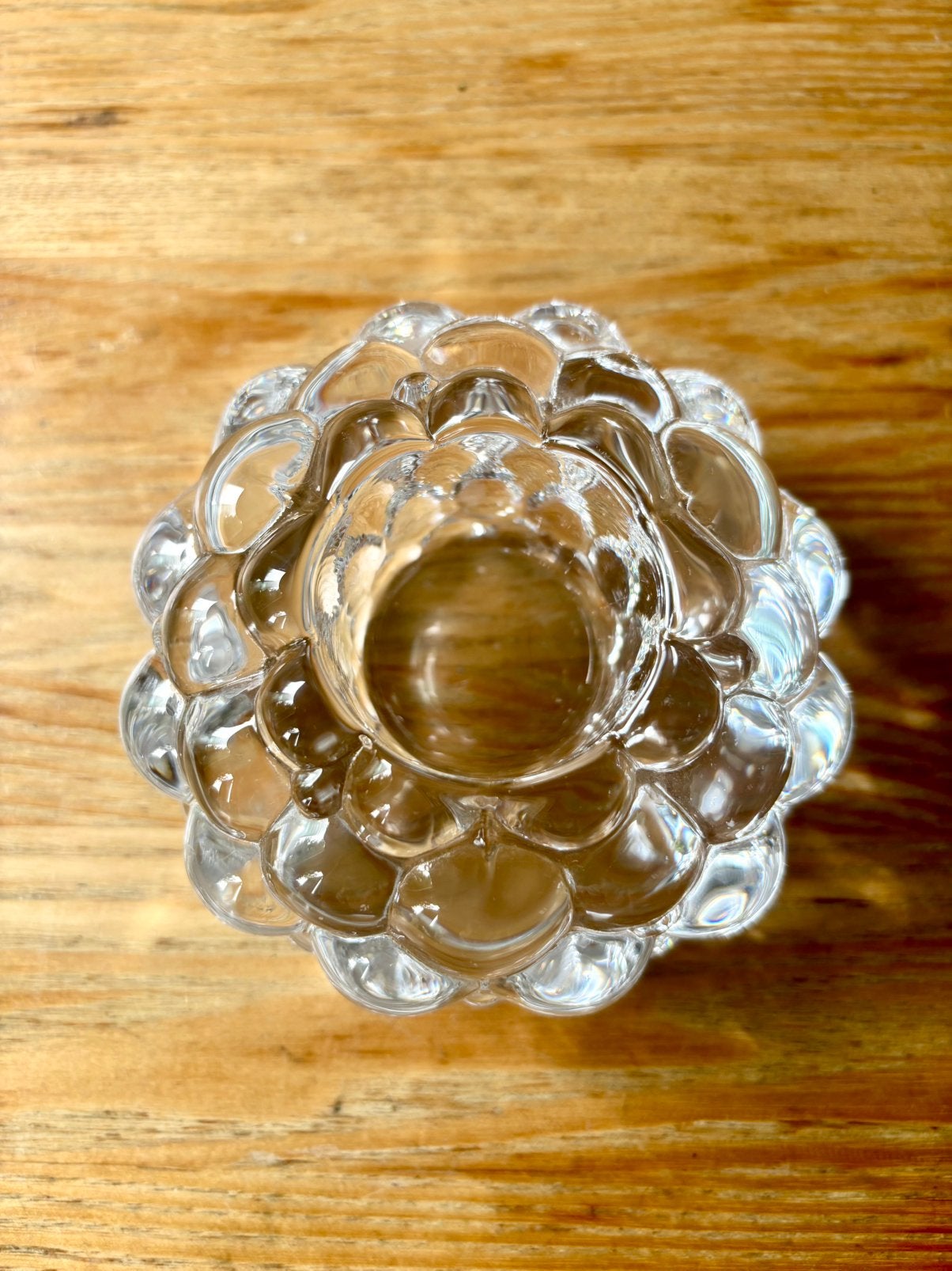 Orrefors - Model “Raspberry” kristallen theelichthouder 1 kg, Ophalen of Verzenden