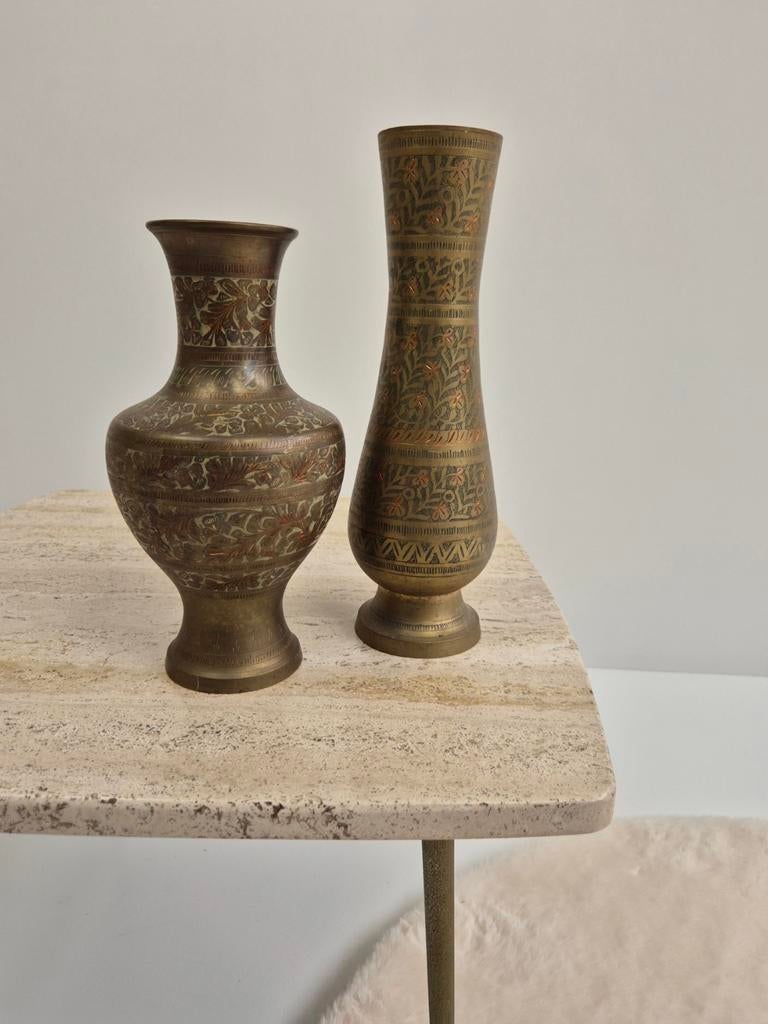 Vintage Indiase messing vazen, Antiek en Kunst, Antiek | Koper en Brons, Ophalen of Verzenden
