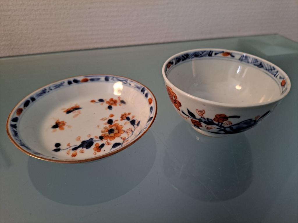 Antiek Chinees Porselein Kangxi Kop en Schotel, Antiek en Kunst, Antiek | Porselein, Ophalen of Verzenden