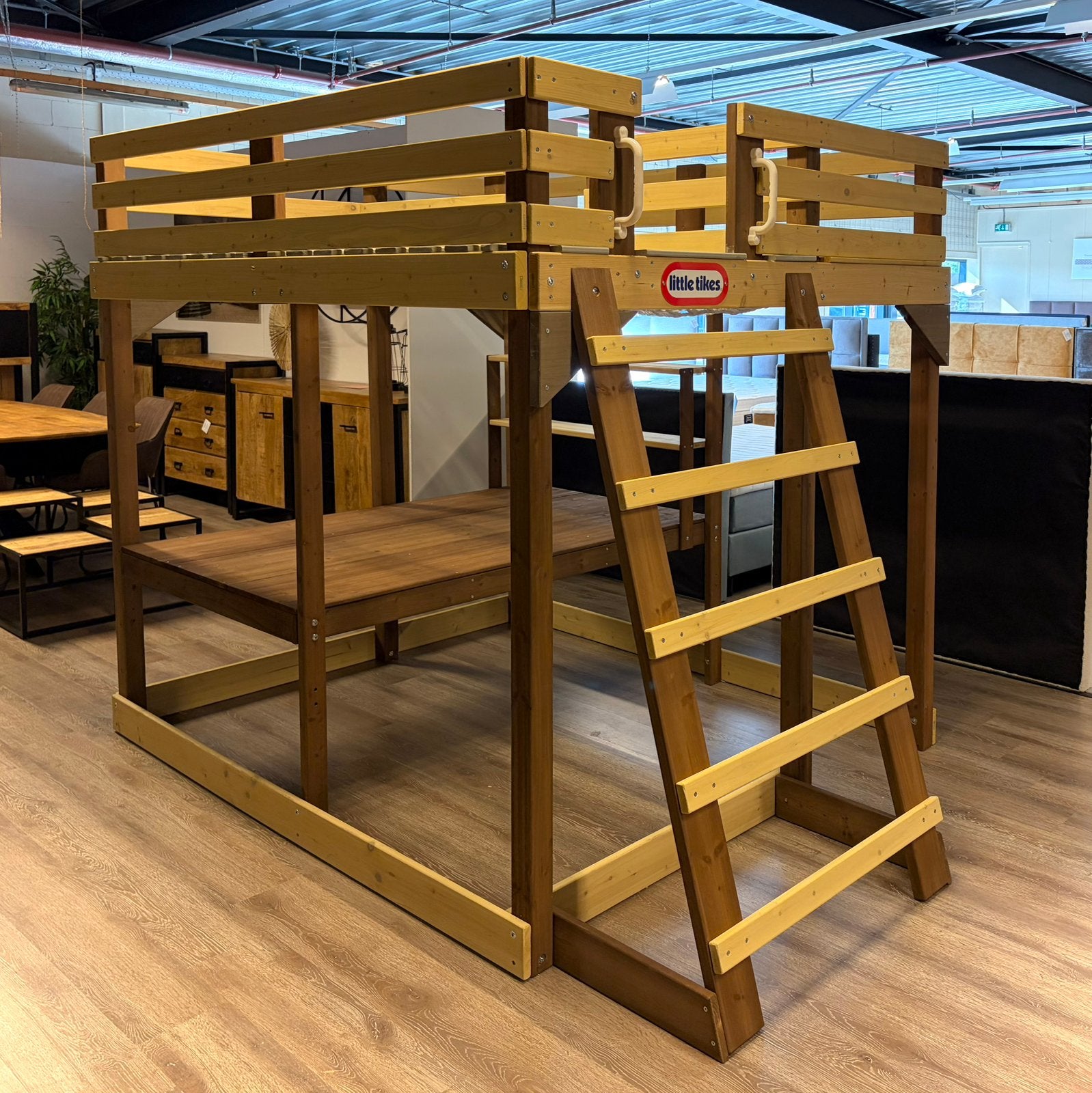 New Little tikes kinder bed - hoogslaper + bureau en klimnet, Ophalen, Eenpersoons, Nieuw, 90 cm