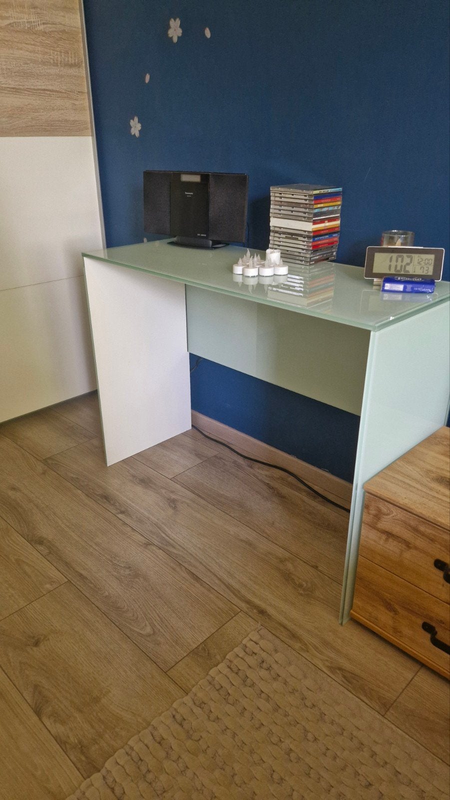 Make-up tafel van glas., Huis en Inrichting, Bureaus, Ophalen, Zo goed als nieuw