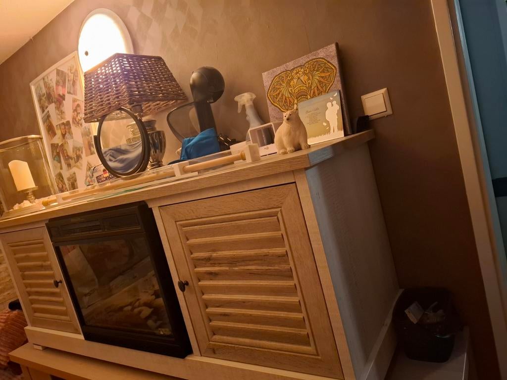 Tv meubel, Huis en Inrichting, Kasten | Televisiemeubels, Ophalen, Gebruikt, 100 tot 150 cm, Modern landelijk