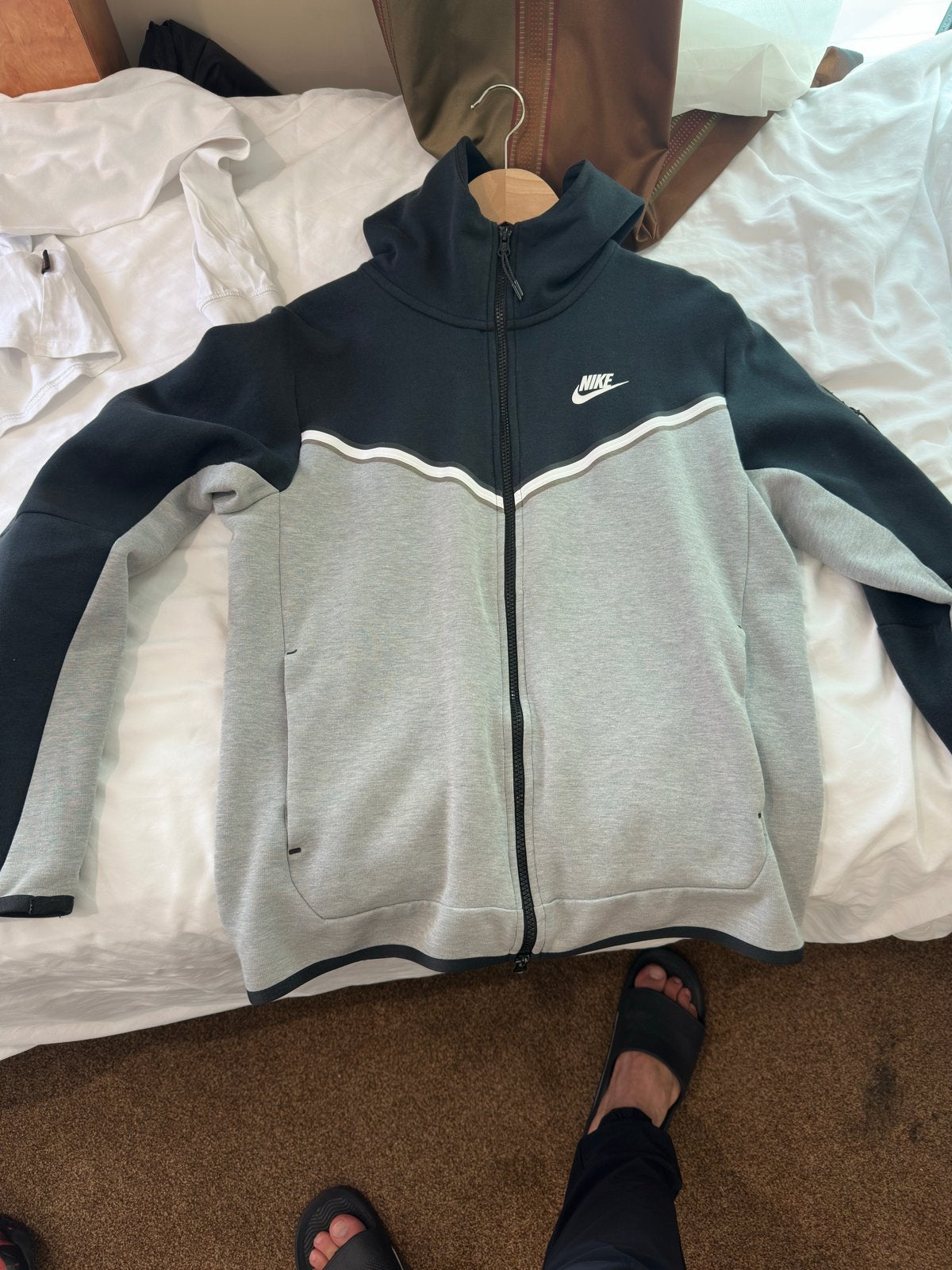Nike Tech Fleece Hoodie Zwart/Grijs Maat S, Ophalen, Zo goed als nieuw, Maat 46 (S) of kleiner, Zwart