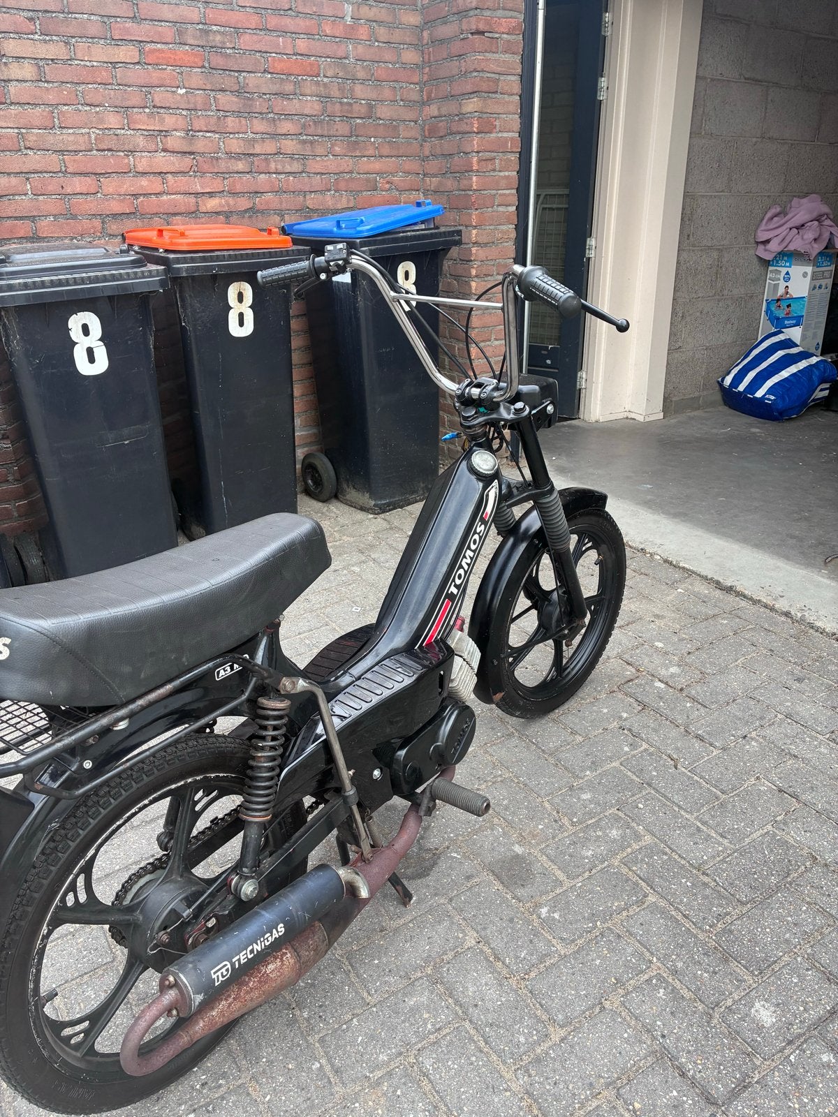 Tomos bromfiets met TecniGas uitlaat, Ophalen, Gebruikt, Maximaal 45 km/u, Standard