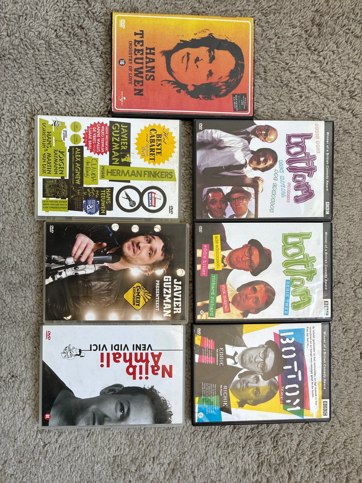 7 originele dvd's: cabaret en comedy, Cd's en Dvd's, Ophalen of Verzenden, Gebruikt