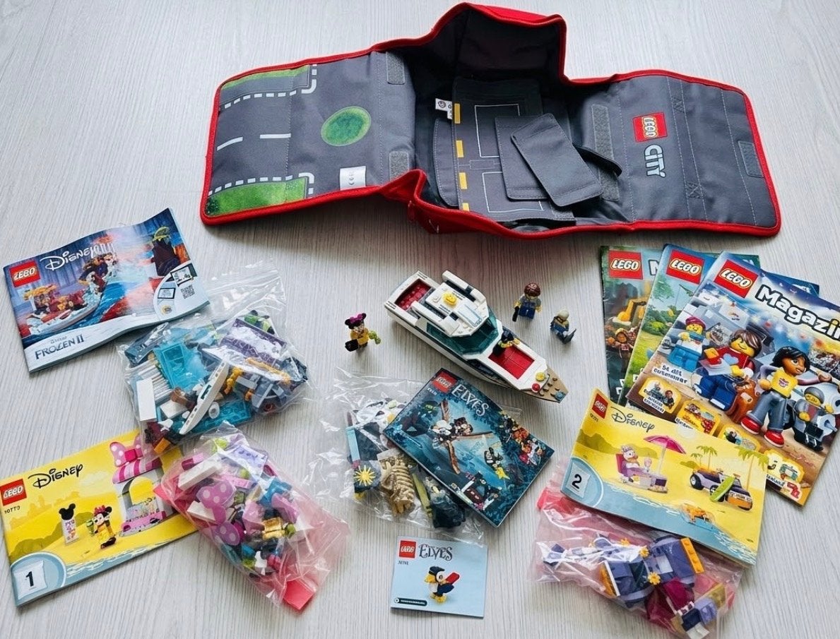 LEGO Disney, Elves, tas speelmat en magazine bijna gratis, Ophalen of Verzenden, Gebruikt, Overige merken