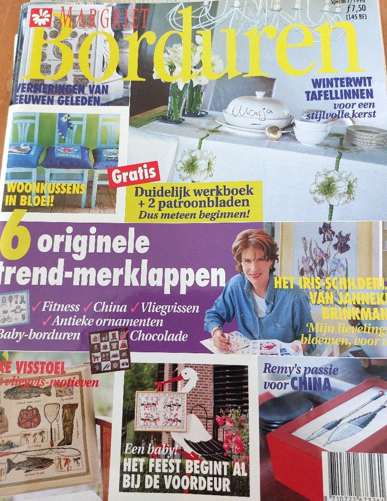 Margriet Borduren Special 7 (1998) patroonbladen & werkboek, Ophalen of Verzenden, Zo goed als nieuw, Handborduren, Patroon