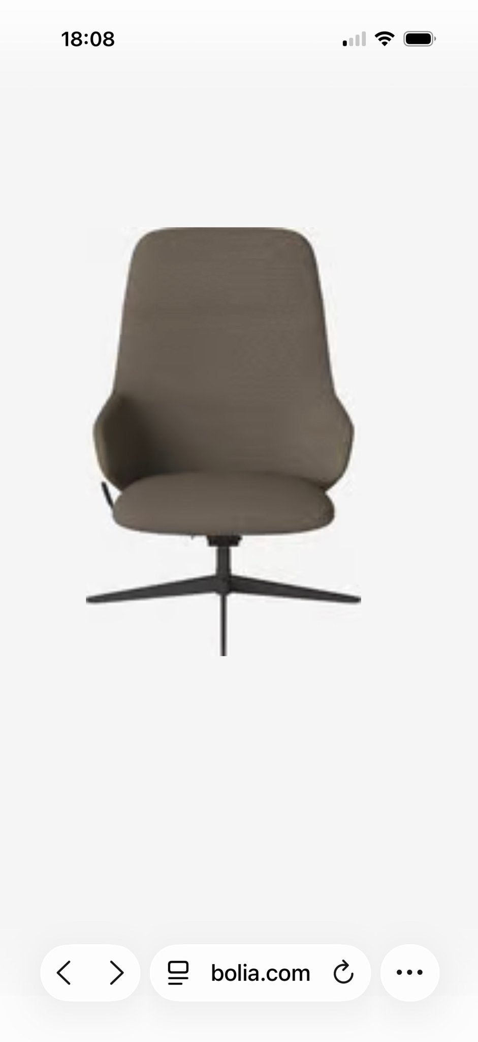 Originele Bolia fauteuil - Zo goed als nieuw, Ophalen, 75 tot 100 cm, Zo goed als nieuw, Stof