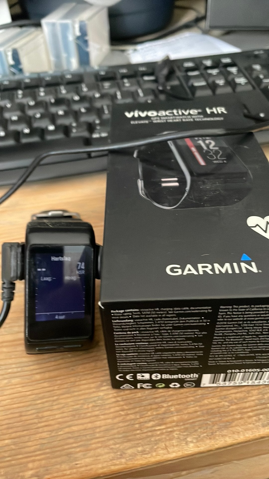 Garmin Vivoactive HR, Ophalen of Verzenden, Gebruikt, Zwart, Android