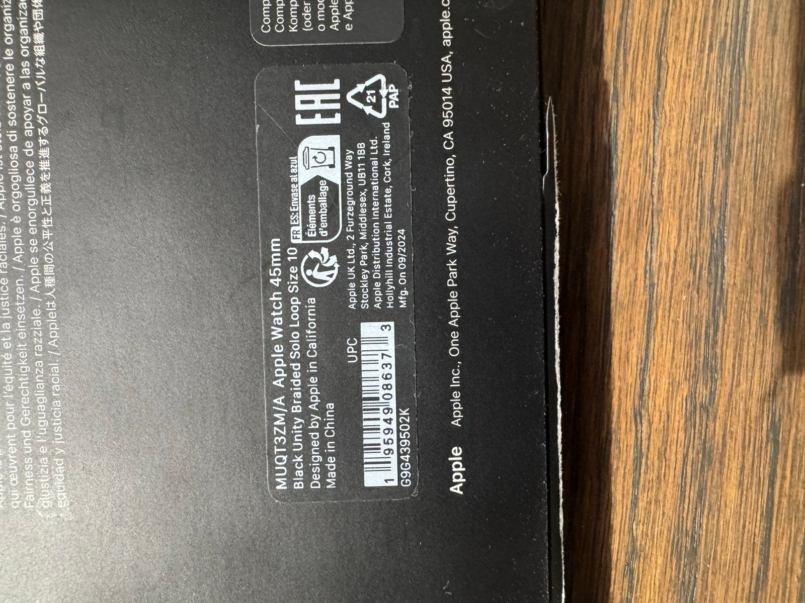 Apple Watch Solo Loop 45mm Zwart - Maat 10, Ophalen of Verzenden, Zo goed als nieuw, Zwart, IOS