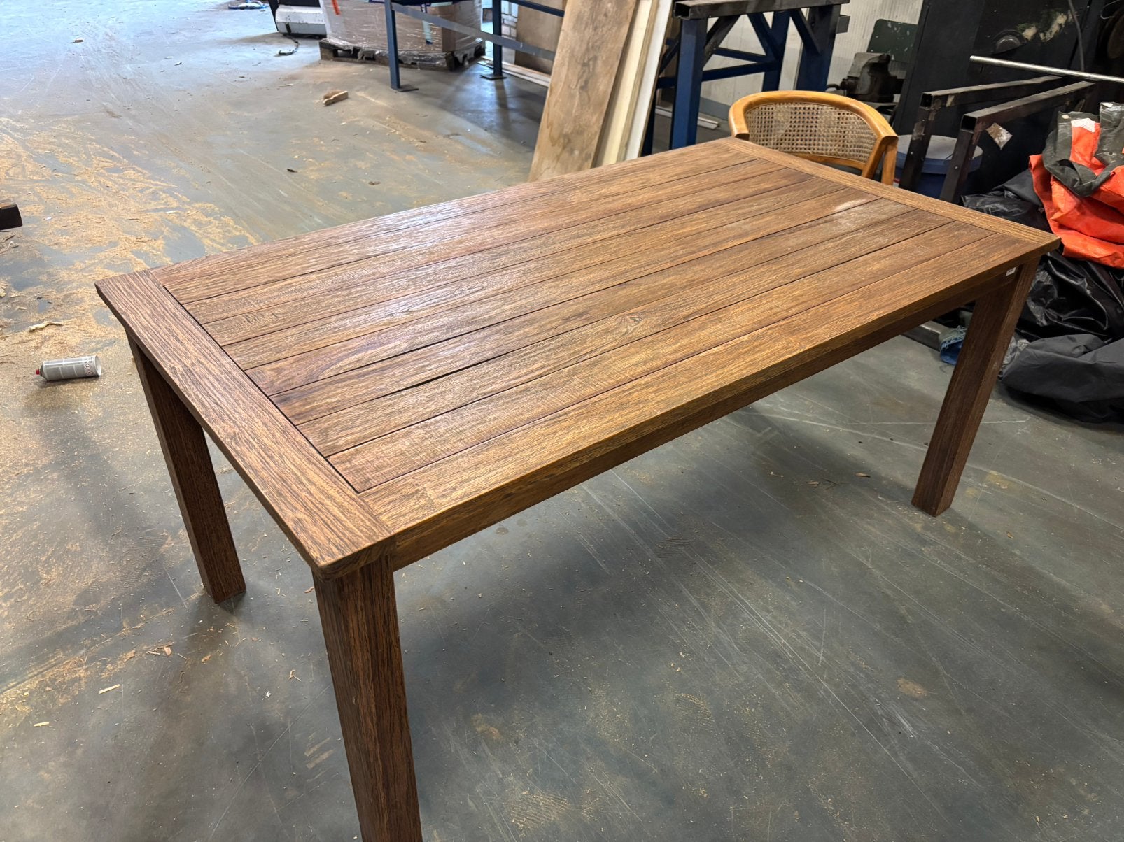 Teak houten tafels, Huis en Inrichting, Ophalen, Zo goed als nieuw, Rechthoekig, 200 cm of meer