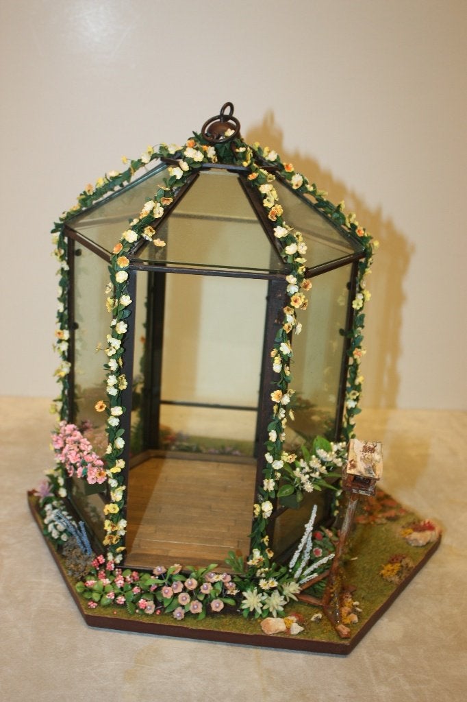 prieeltje  schaal 1:12 poppenhuis, Ophalen of Verzenden, Zo goed als nieuw, Poppenhuis