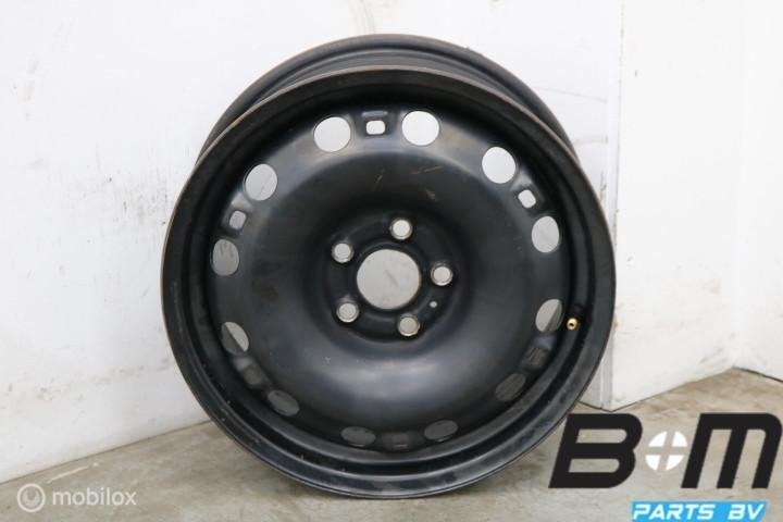 1 losse 15 inch stalen velg VW Polo 6R / 6C 6R0601027S, Gebruikt, Velg(en)